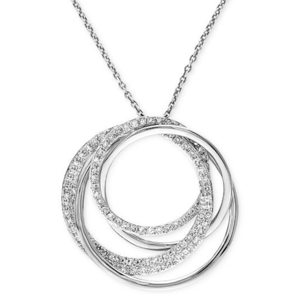 White gold and diamond Effy necklace